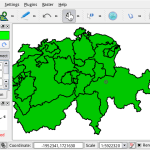QGIS map view running on a Samsung Galaxy S Android phone