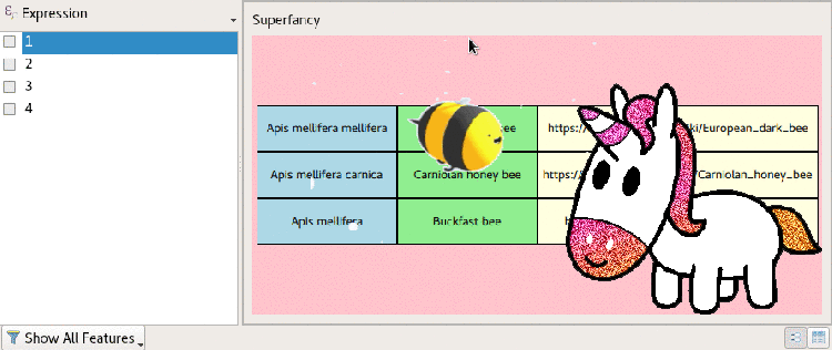 Animated custom QML widget example built from PostgreSQL JSON data