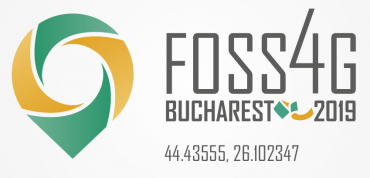 FOSS4G 2019 Bucharest conference logo