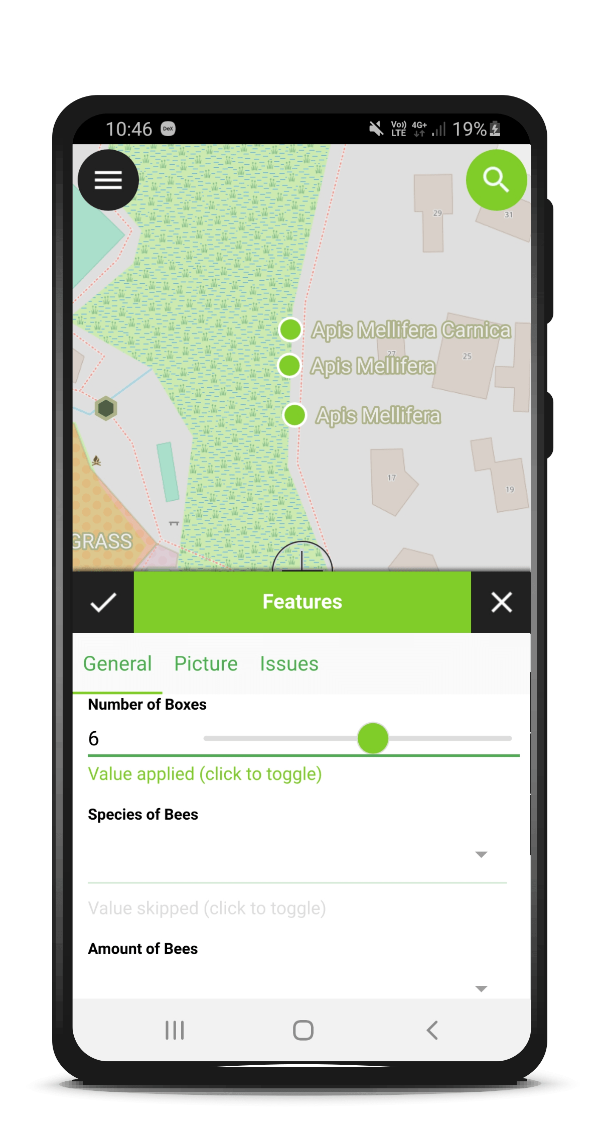 QField multi-edit workflow changing attributes on several selected features