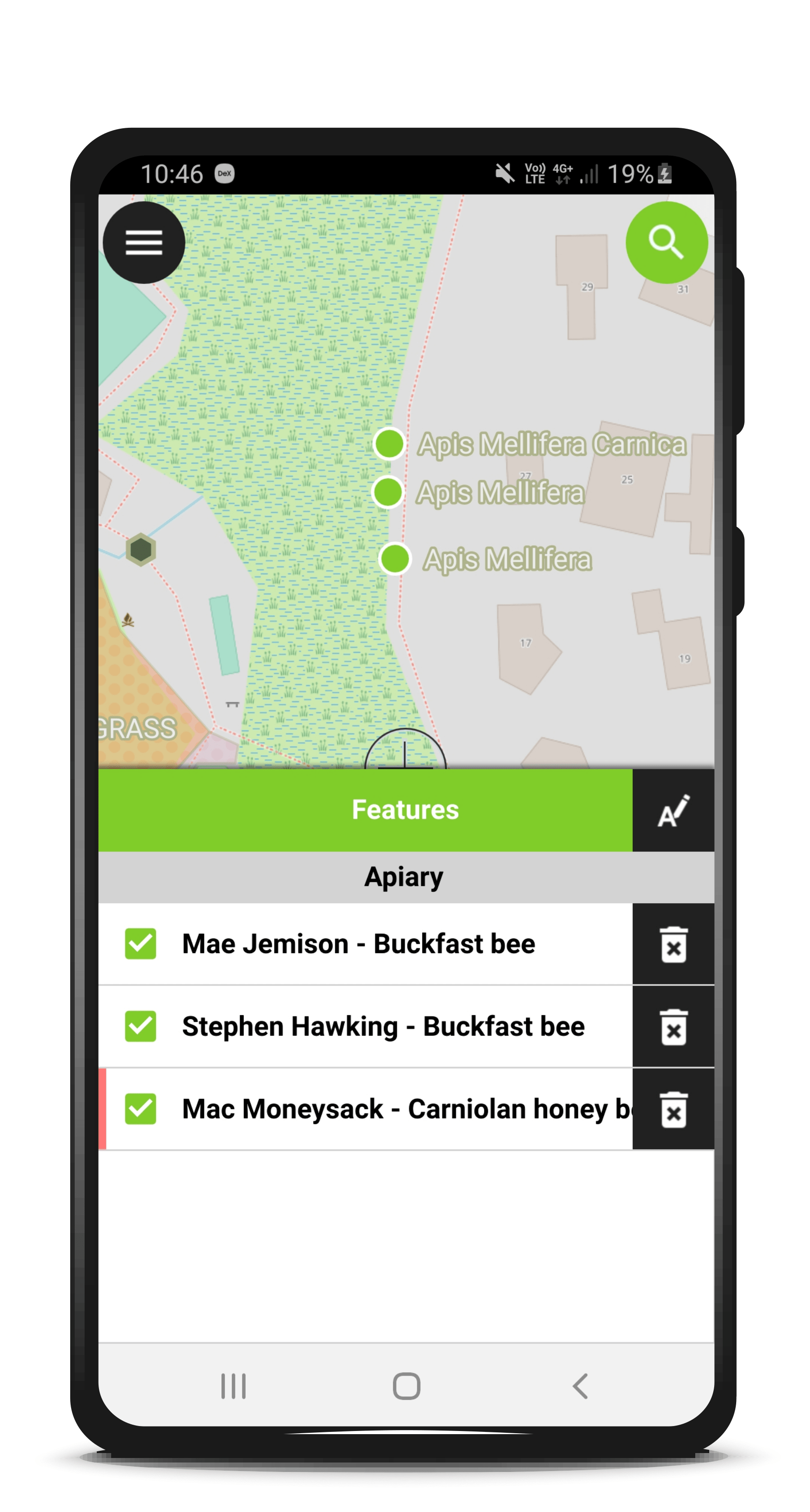 QField identify results with multiple selected nearby features