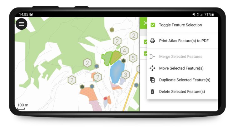 QField duplicate and move feature actions in the feature form