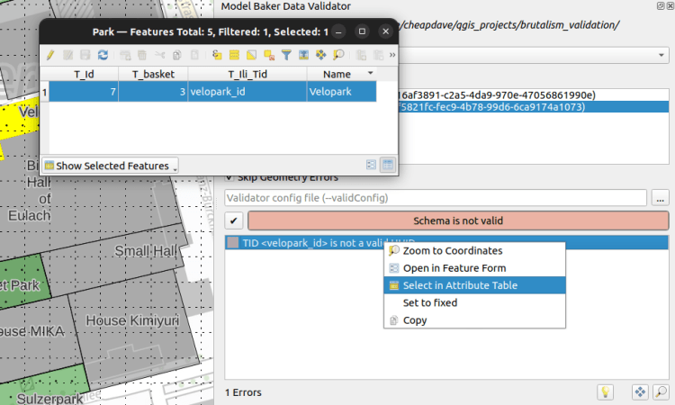 Feature form without the t_ili_tid field visible