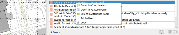 Menu entry for the Model Baker Data Validator