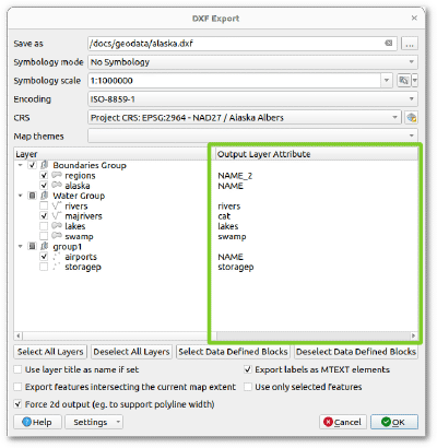 QGIS DXF Export enhancements – OPENGIS.ch