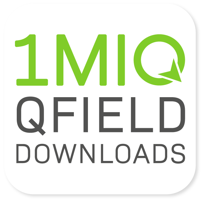 QField 1 million downloads celebration graphic
