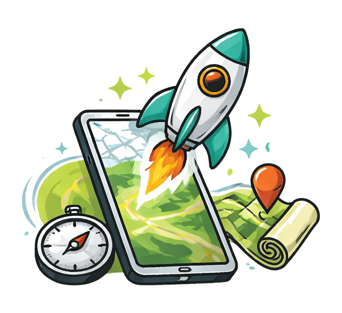 QField jump-start illustration
